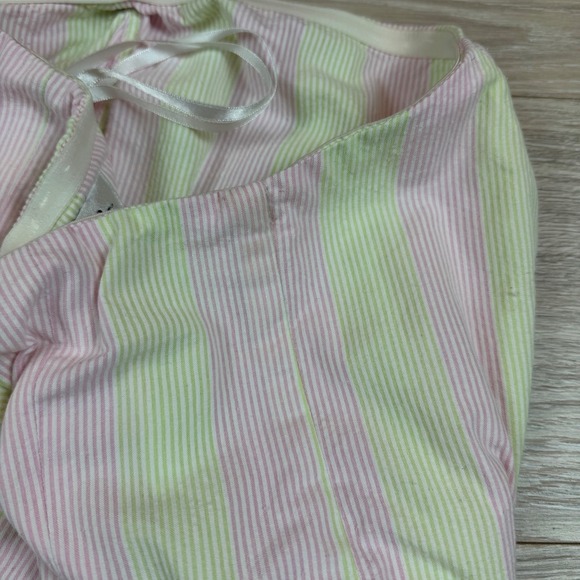 Lilly Pulitzer Sienna Pink Lime Green Striped Seersucker Strapless Floral Sz 6 - Picture 8 of 8